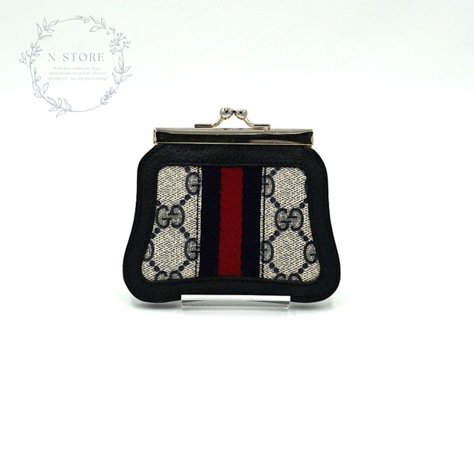 GUCCIグッチ シェリーラインGG柄 がま口 ケース GUCCIグッチ シェリーラインGG柄 がま口 ケース GUCCI オールドグッチ