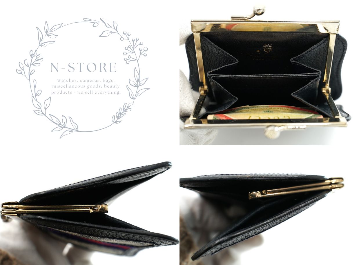 GUCCI オールドグッチ GGスプリーム シェリーライン がまぐち コイン