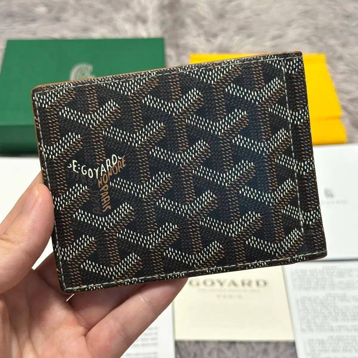 ゴヤール　マネークリップ　財布　美中古 フルセット ゴヤール サン・トマー マネークリップ 二つ折り財布