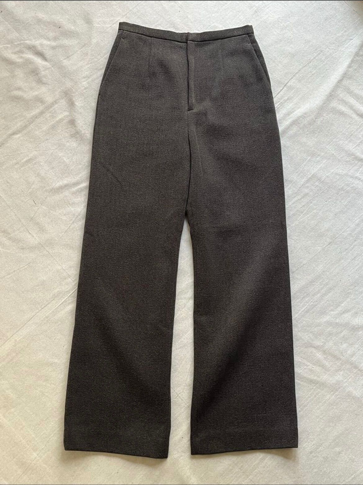 定価2.5万円 STEVEN ALAN セミフレア パンツ / M コットン ウール グレー レディース スラックス P5-11027-9429