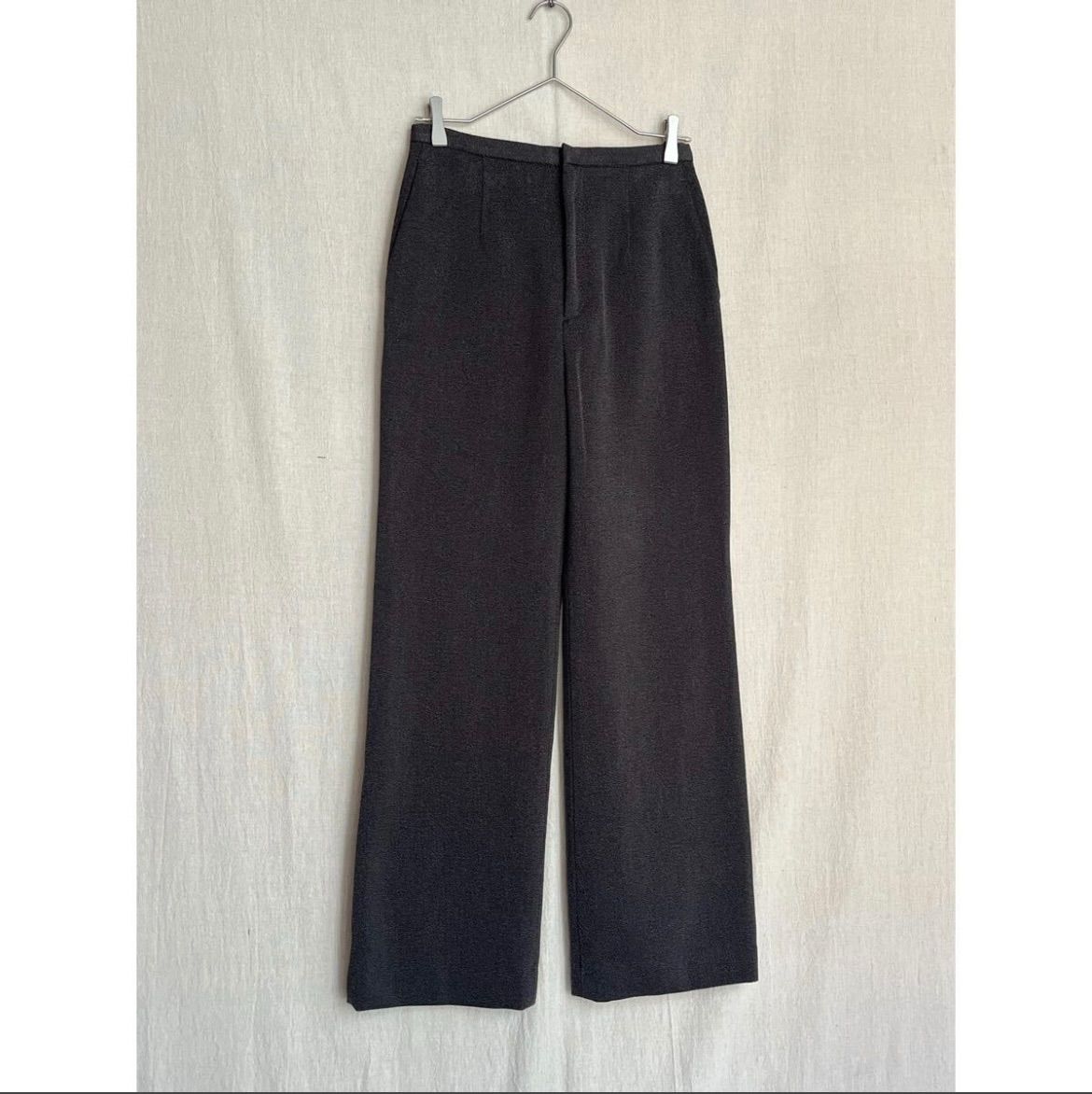 定価2.5万円 STEVEN ALAN セミフレア パンツ / M コットン ウール グレー レディース スラックス P5-11027-9429