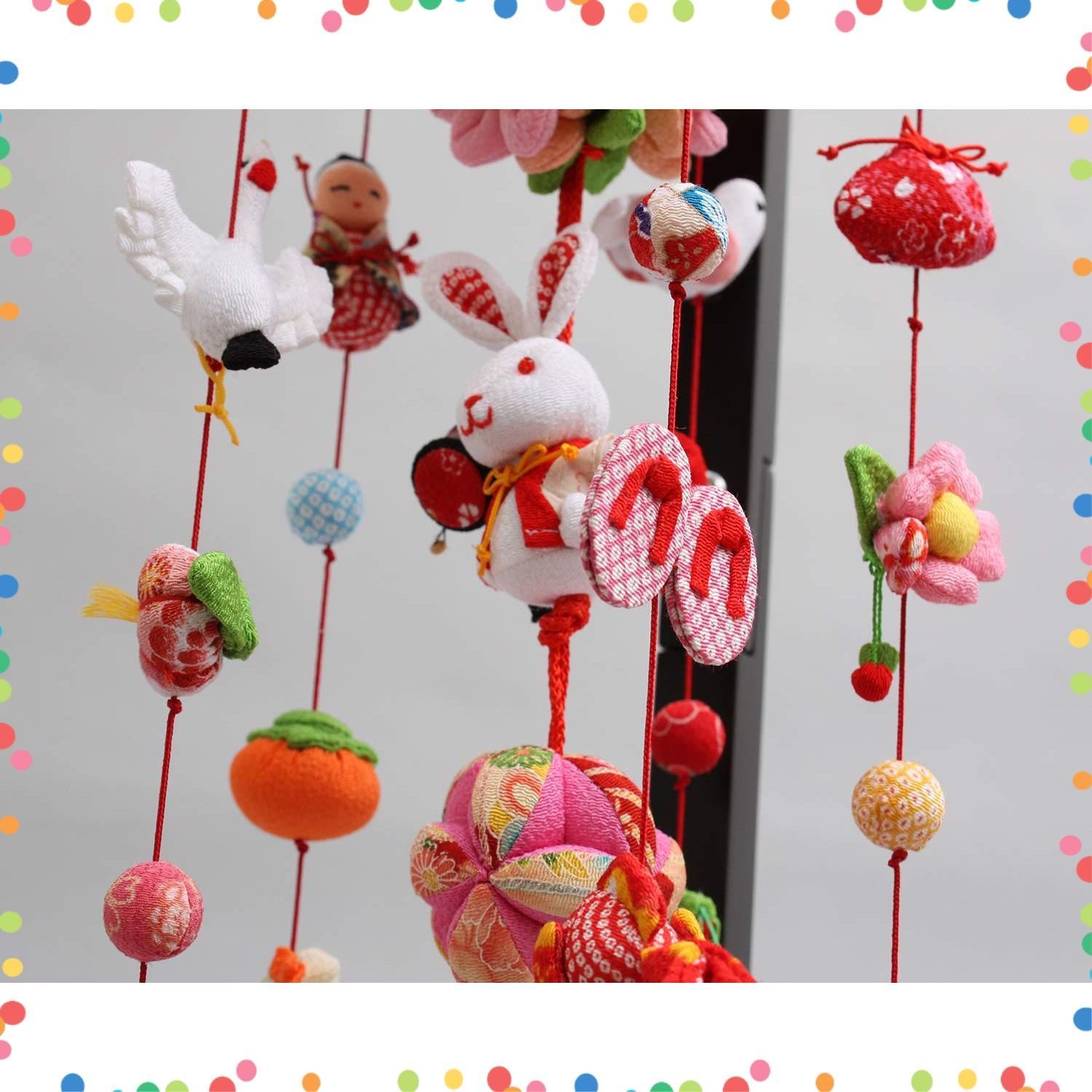  商品 つるし飾り 雛人形 花うさぎ つるし雛 小サイズ 高さ65 cm 飾り台付き その他 文房具 事務用品