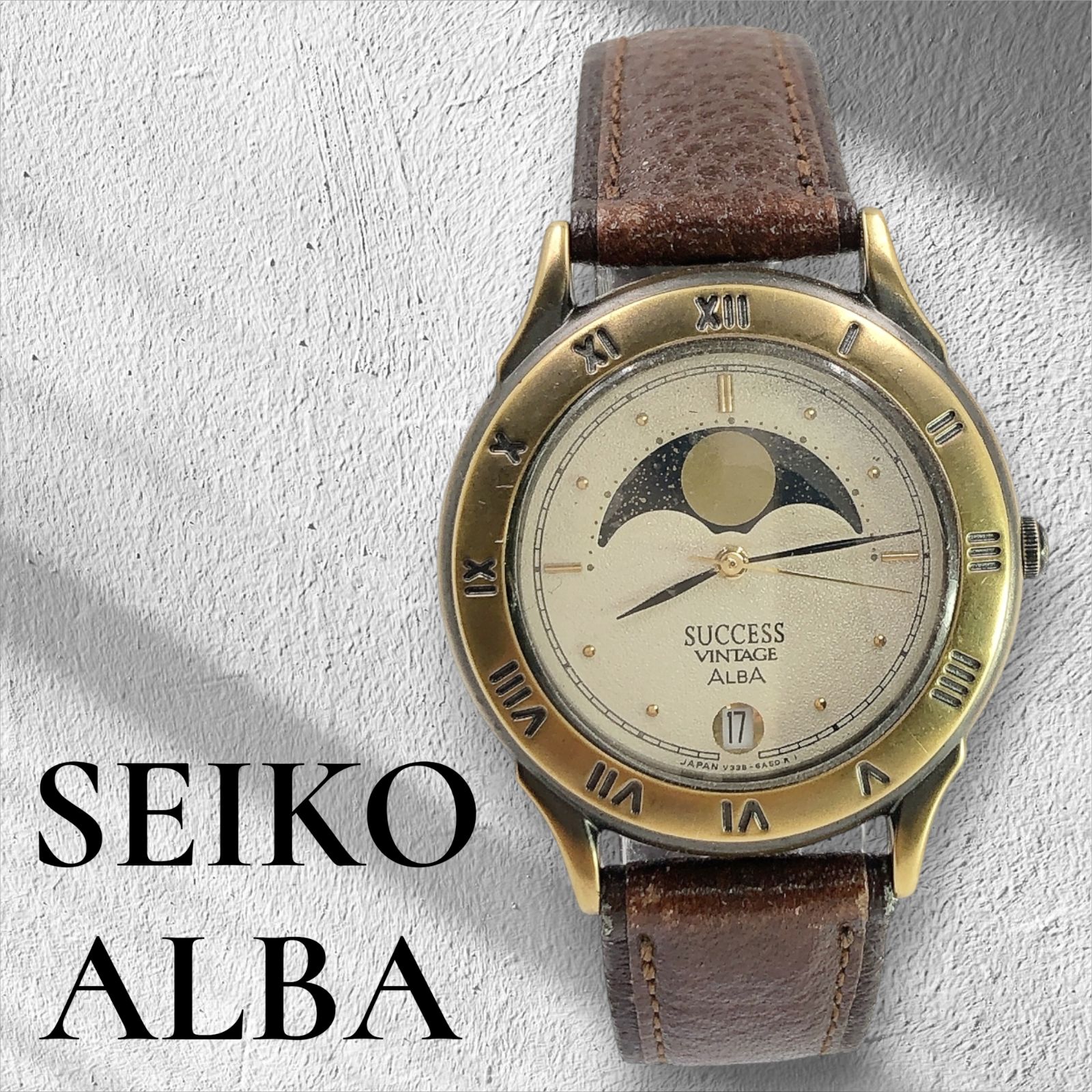 A3 希少 稼動品 SEIKO ALBA ムーンフェイズ90年代ヴィンテージ 希少 稼動品 SEIKO ALBA CARIB ムーンフェイズ - メルカリ