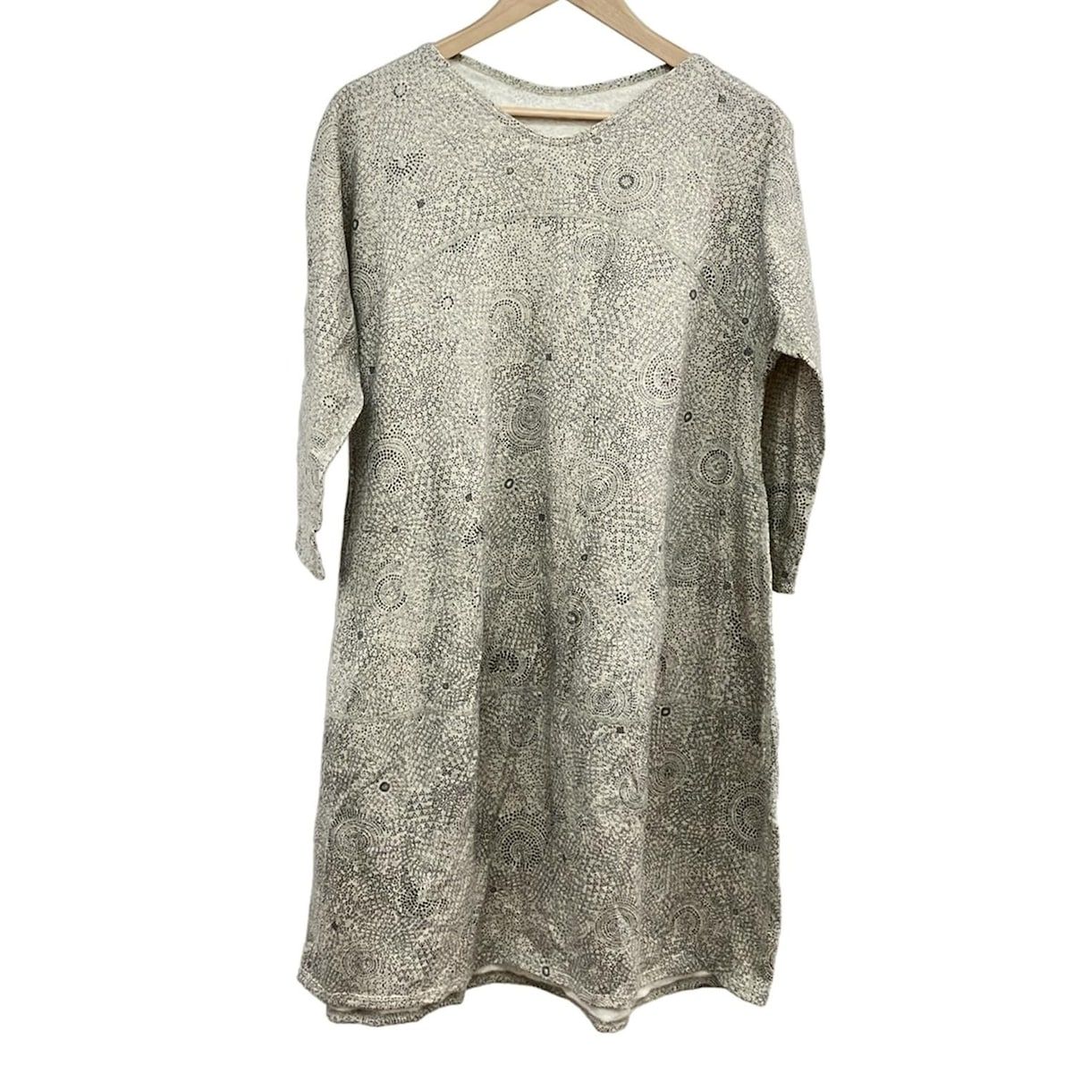 JURGEN LEHL ヨーガンレール モザイク柄 幾何学模様 ニットワンピース JURGEN LEHL ヨーガンレール モザイク柄 幾何学模様 ニットワンピース