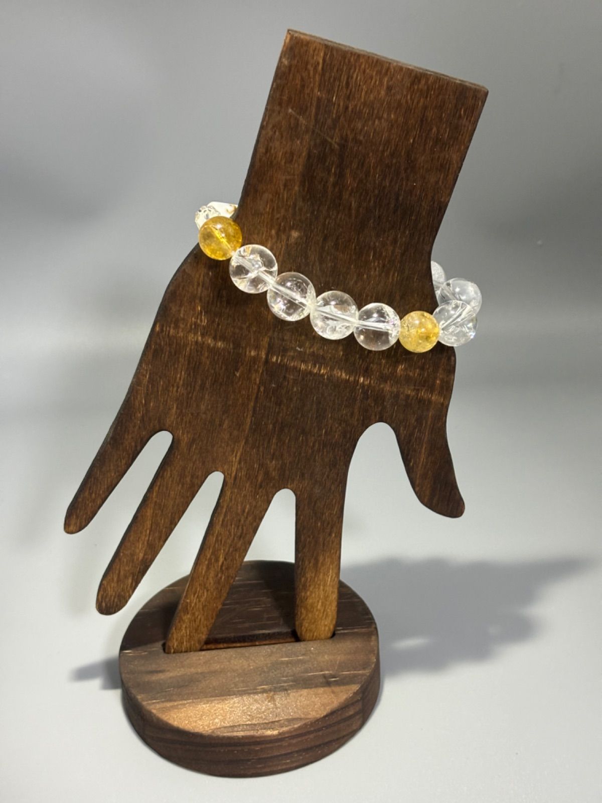 高級天珠 藏傳天珠 騎龍観音白天珠 天然石ブレスレット (サイズ調整