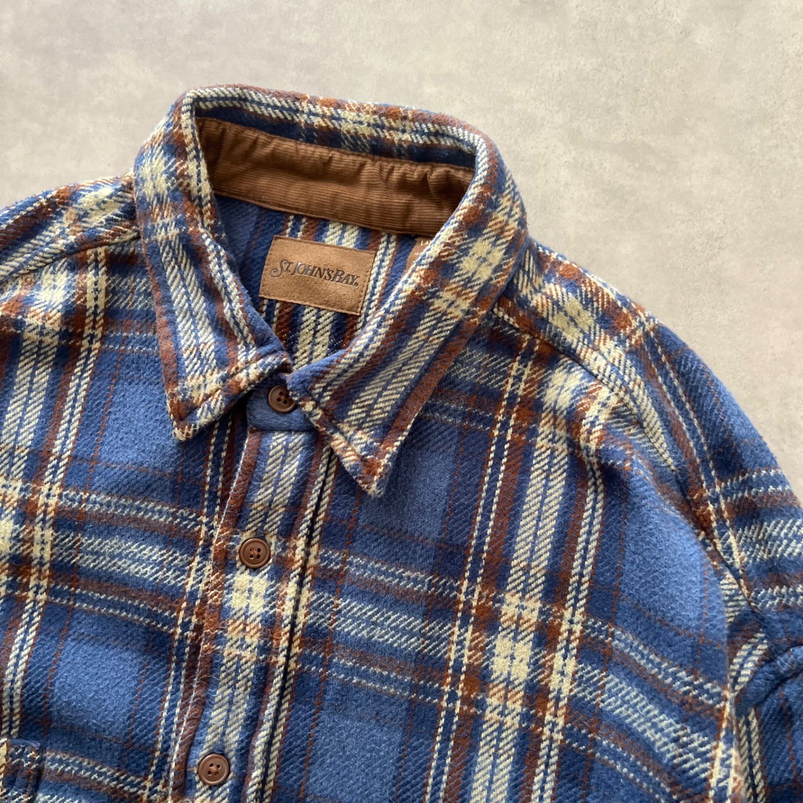 ST JOHN'S BAY heavy flannel shirt セントジョンズベイ ヘビネル