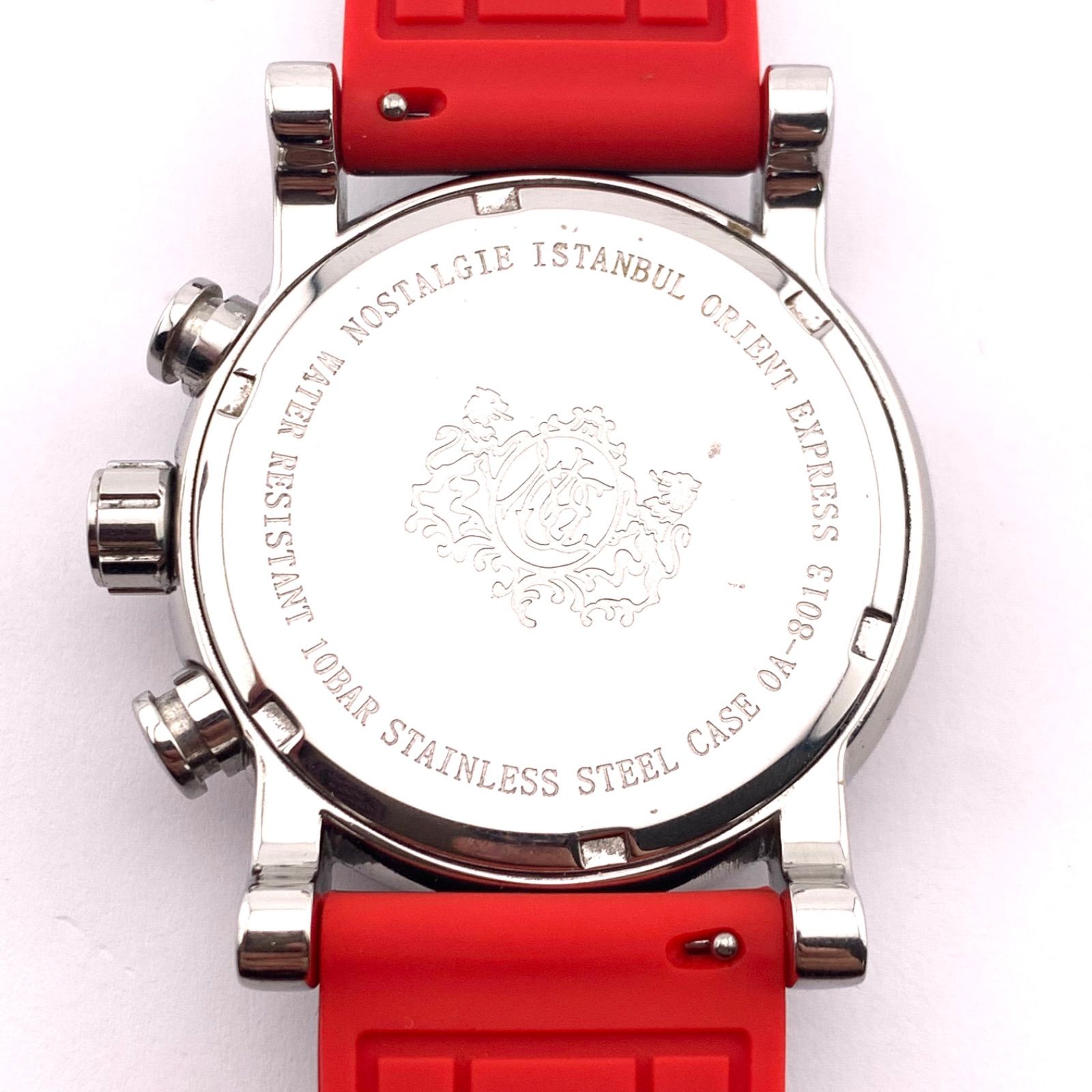 中古】ORIENT EXPRESS ISTANBUL OA-8013 クロノグラフ 腕時計 ブラック 