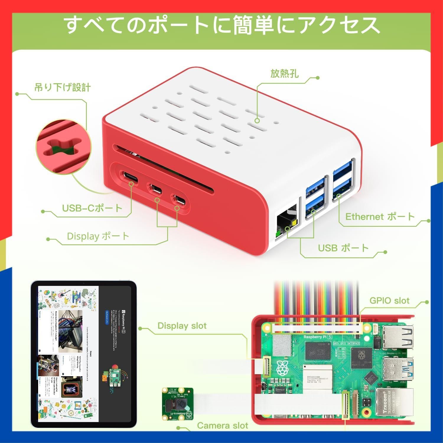  在庫処分 RAM 技適マーク付128 GBラズベリーパイOSをプリインストー 赤 白ケース ラズベリーパイ5 8 GB 5 Pi Raspberry For Kit Starter TRASKIT その他 文房具 事務用品