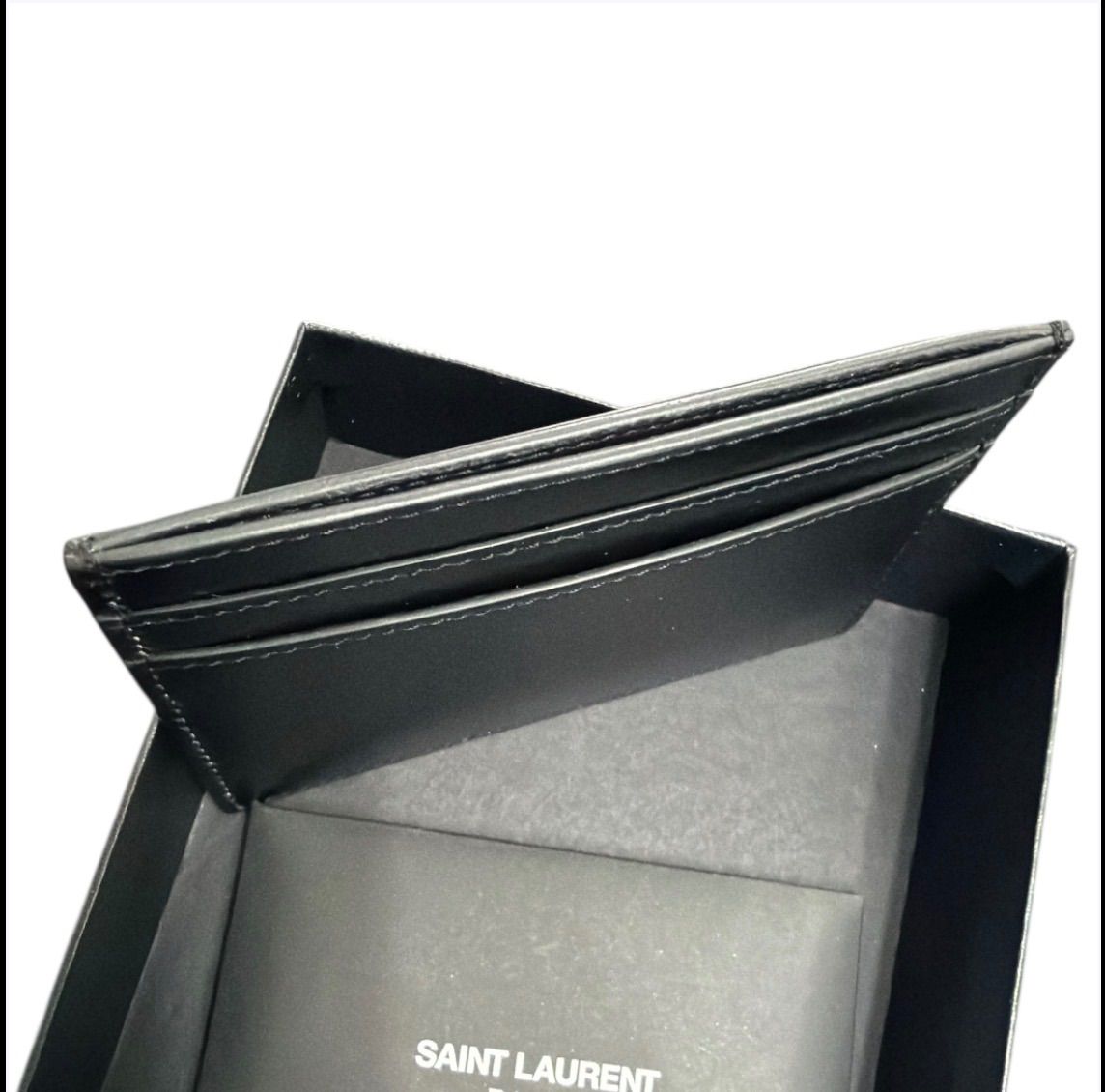 新品未使用・付属品完備】SAINT LAURENT サンローラン YSLロゴ レザー