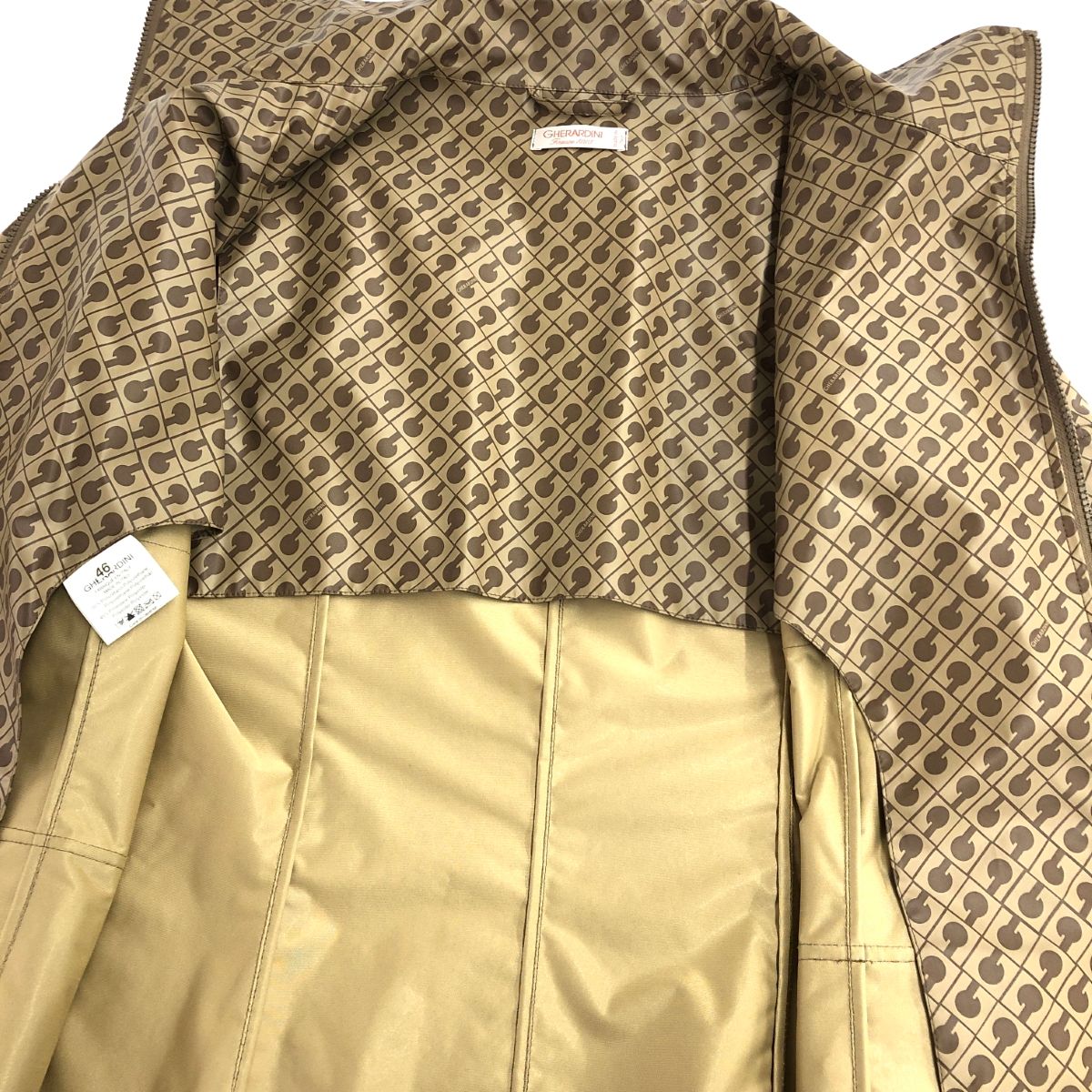 GHERARDINI ゲラルディーニ ナイロンコート サイズ:46 総柄/ダブル