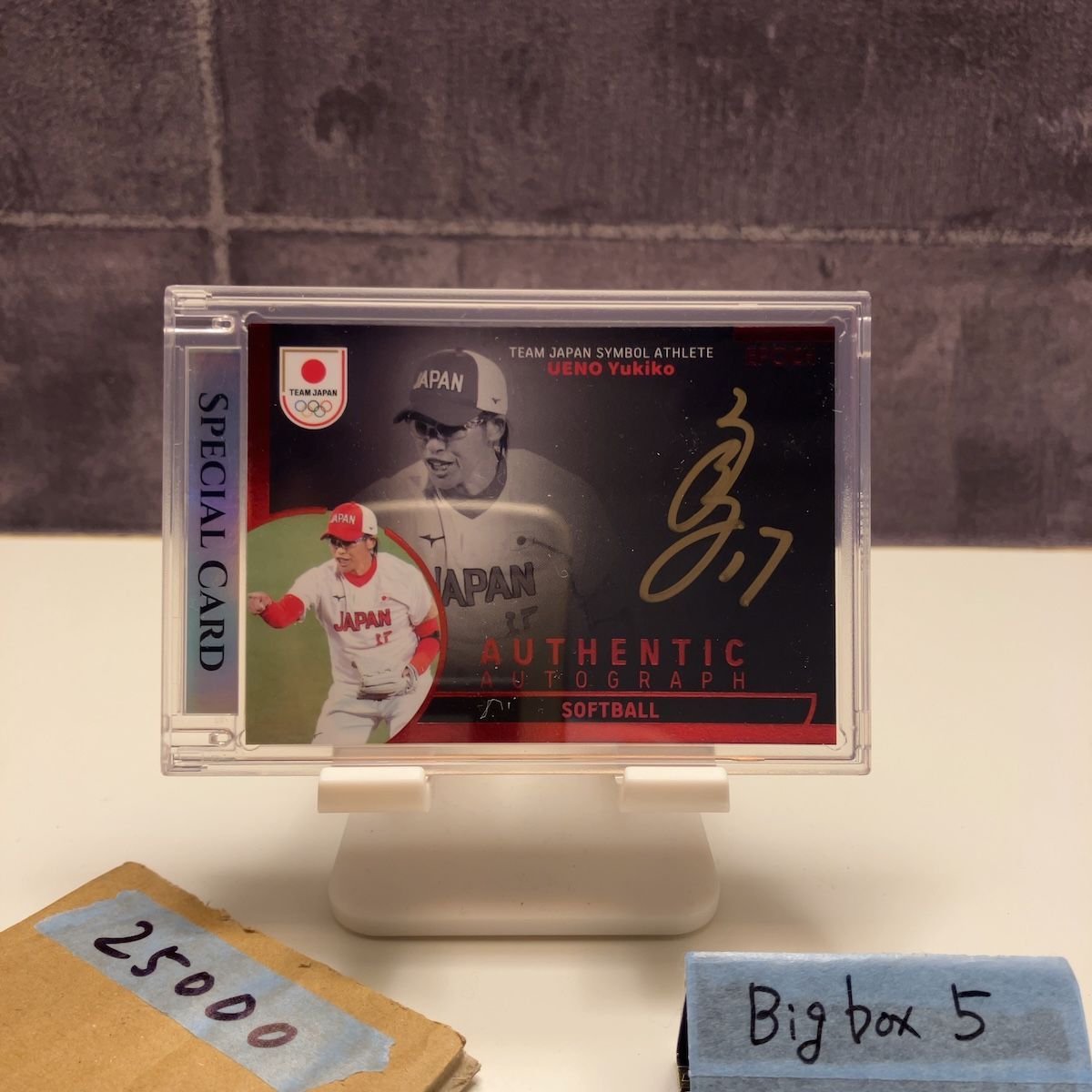 2025 EPOCH 上野由岐子 01/10 直筆サインカード 直書き 日本代表