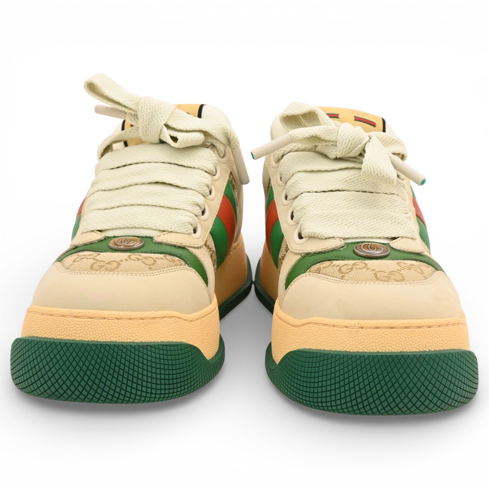 グッチ GGキャンバス シェリーライン BEE ロゴ ストライプ スニーカー