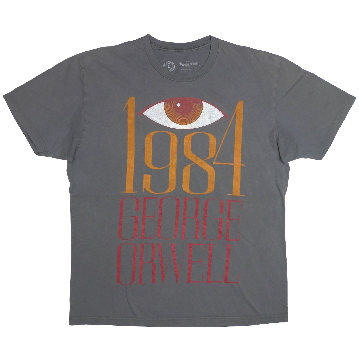 L】小説 George Orwell ジョージオーウェル 1984 Tシャツ Paul Bacon 