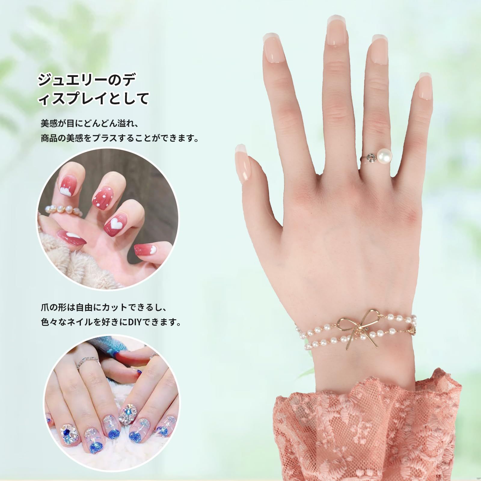 新品 SILIFEELER ハンドモデル 手の模型 シリコン手 女性の手 リアル手