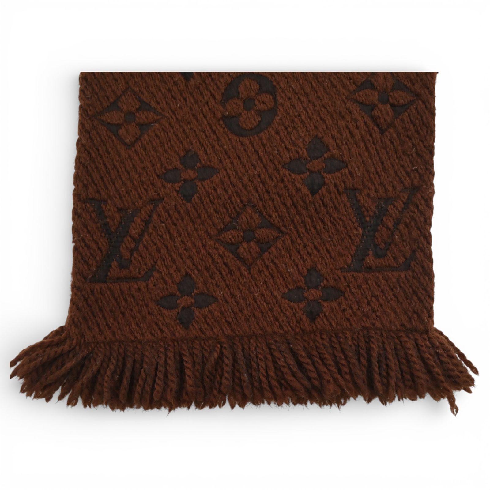 ルイヴィトン　モノグラムエシャルプロゴマニアマフラー ウールブラウンM72241 ルイヴィトン モノグラム エシャルプ ロゴマニアマフラー ブラウン B