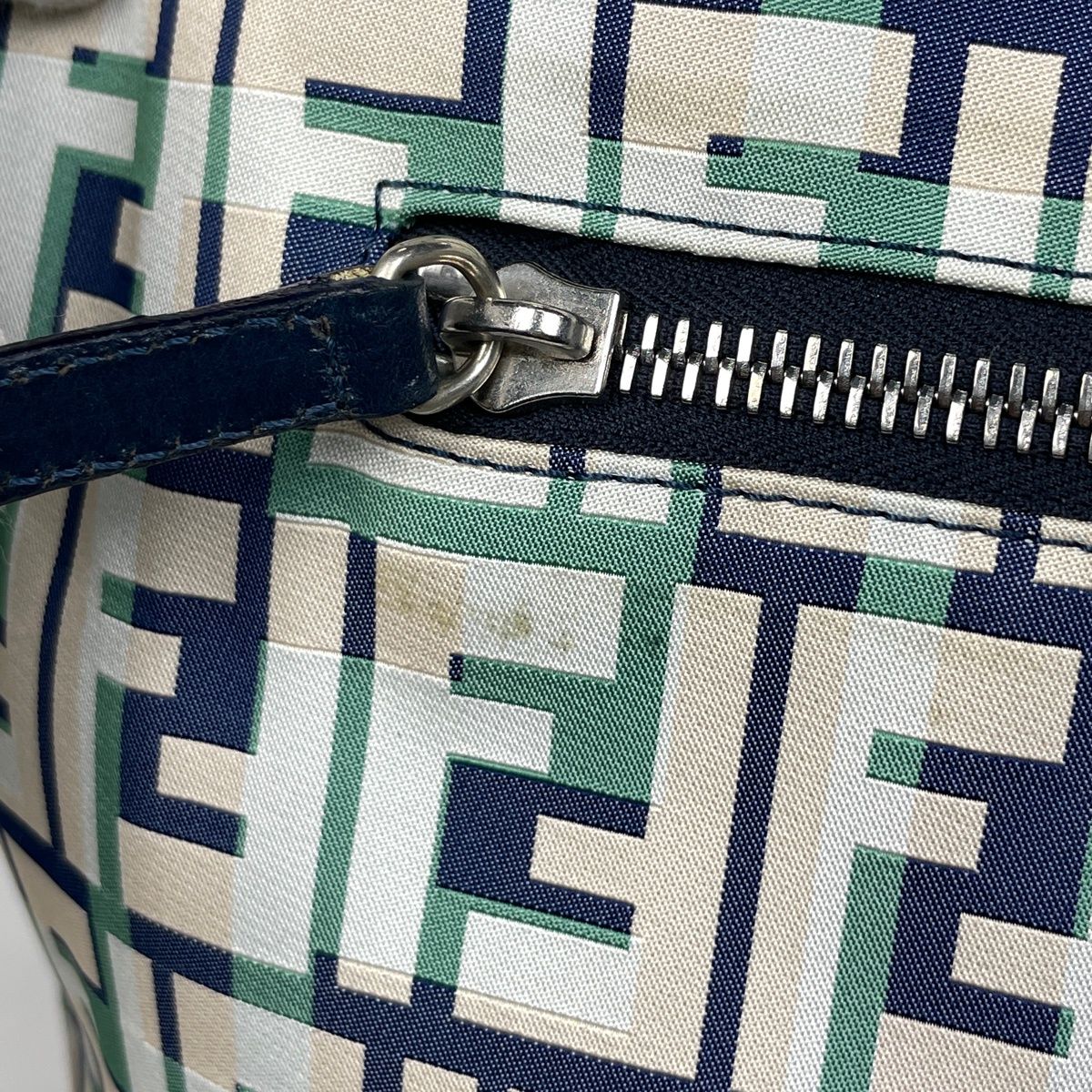 フェンディ FENDI ネイビー 肩掛けショルダー トート バッグ 