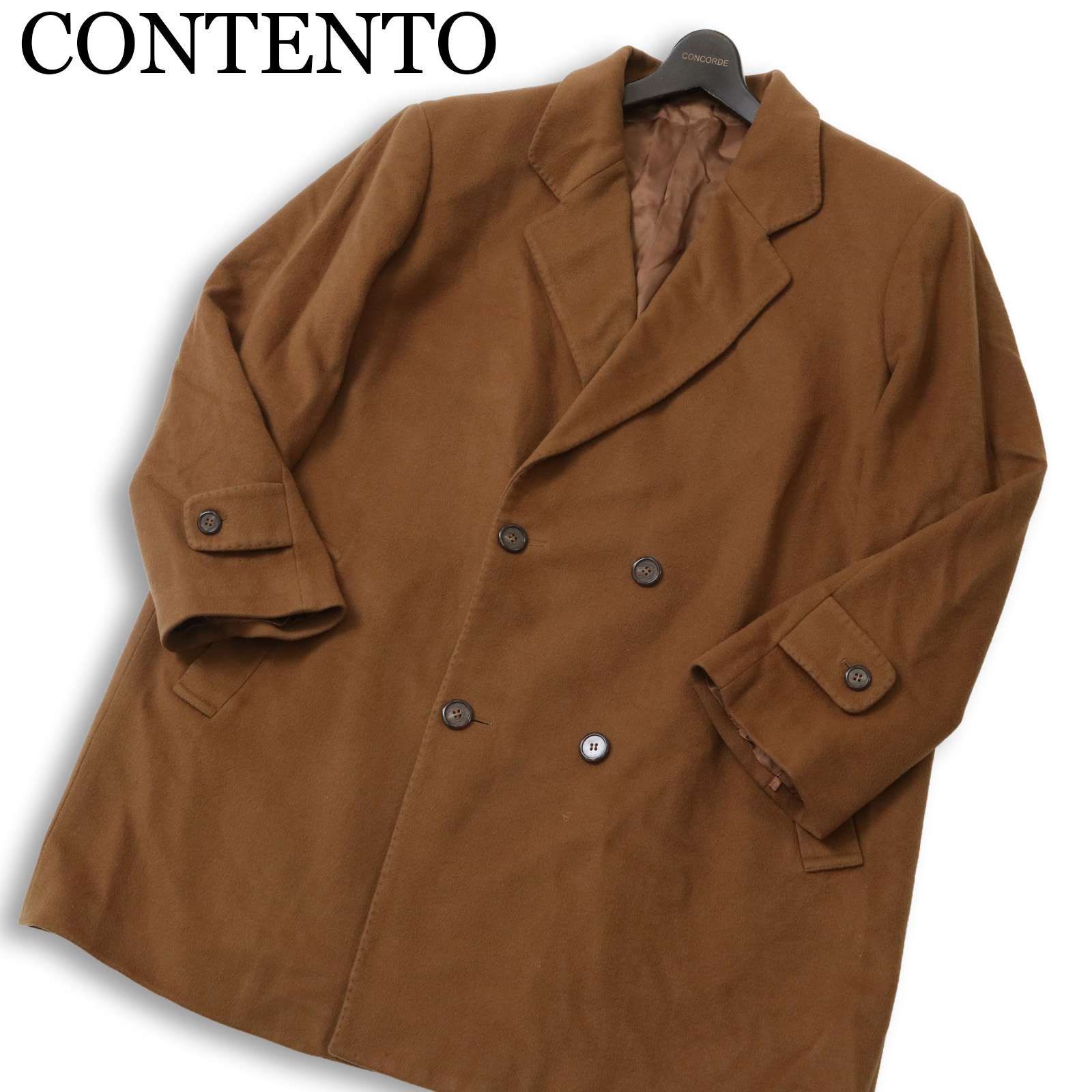 CONTENTO コンテント 秋冬 カシミヤ100%☆ ダブル チェスター コート
