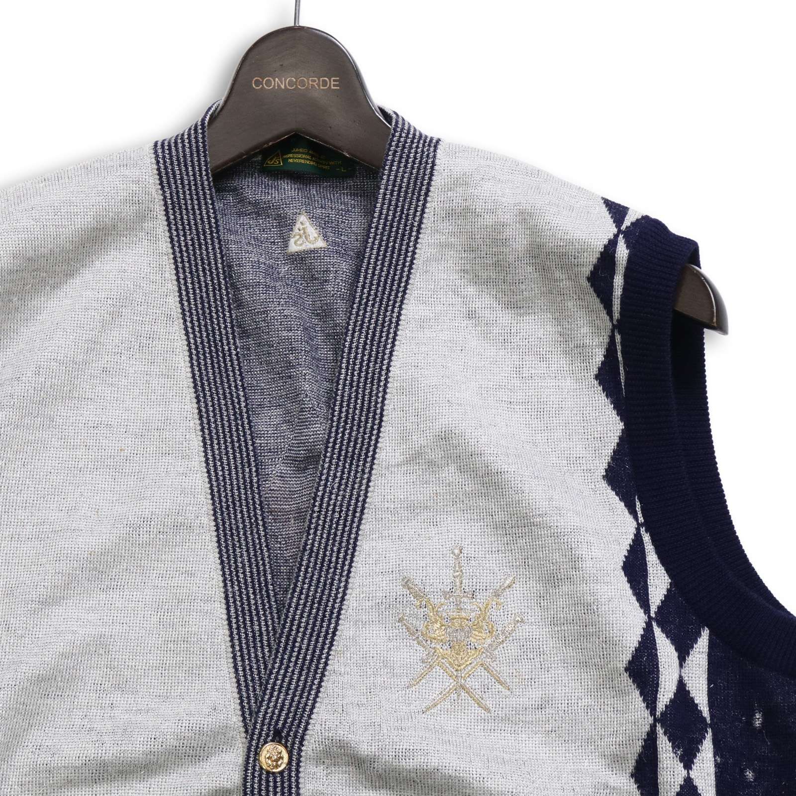 J's ジャンボ尾崎 ブリヂストン ゴルフ 秋冬 ウール混☆ アーガイル柄