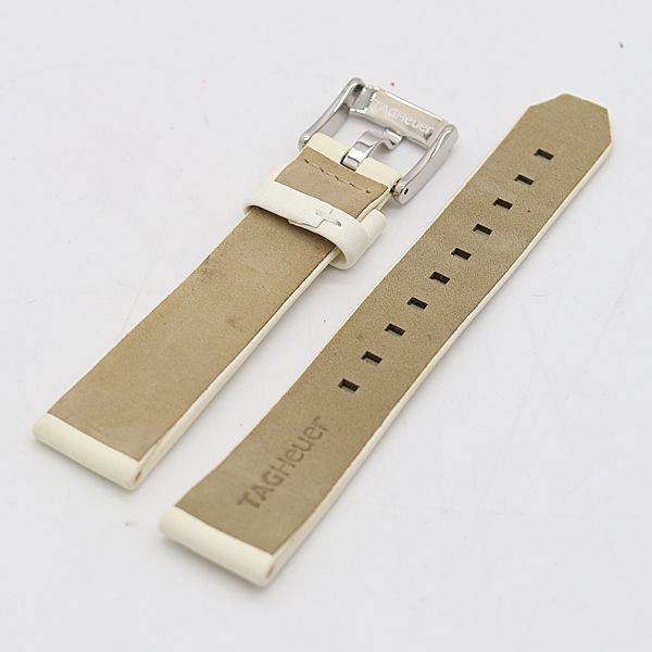 タグホイヤー 純正ベルト ホワイトカラー レザー 17mm メンズ