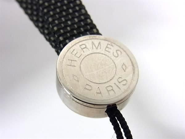 HERMES エルメス 携帯ストラップ セリエ ブラック キャンバス ユニ
