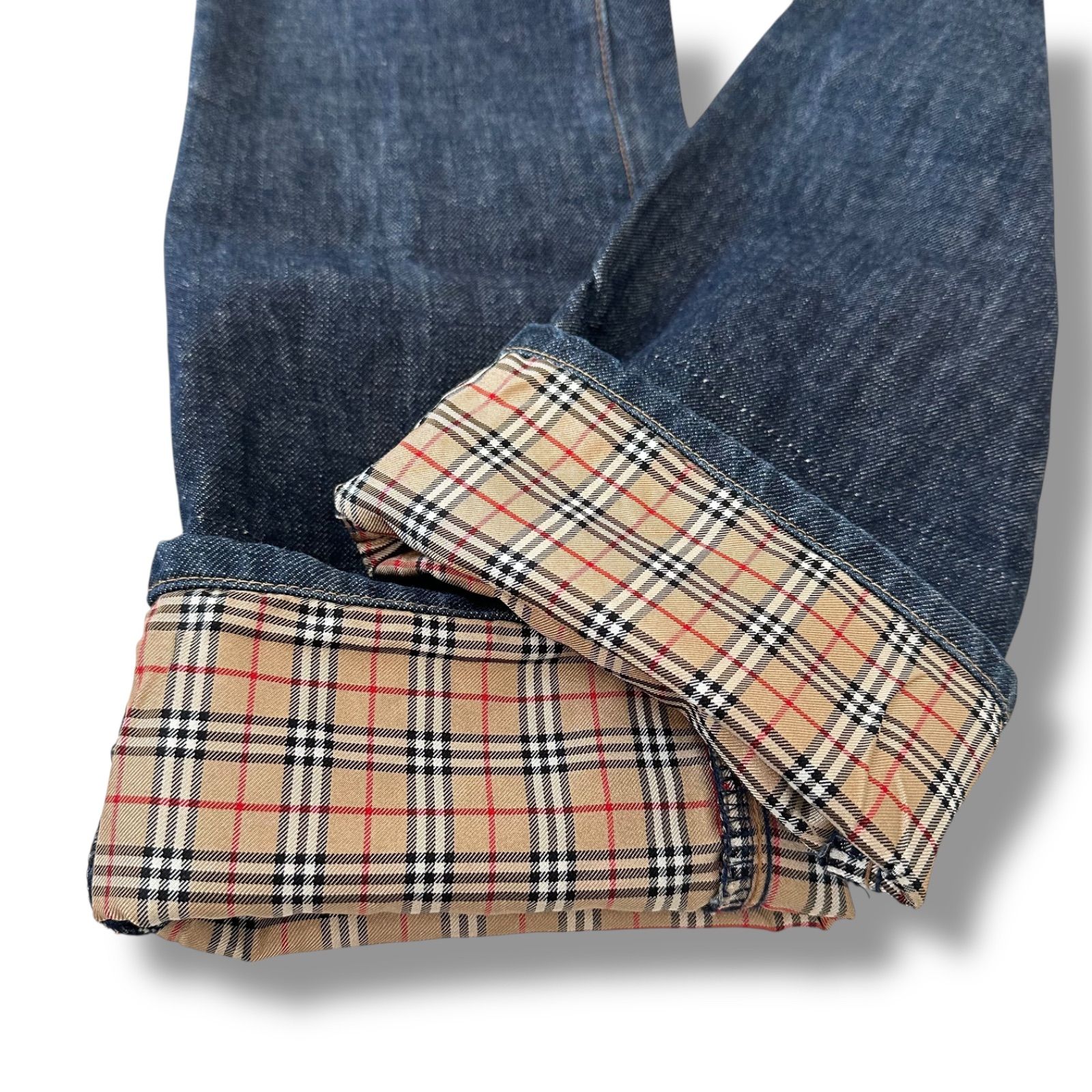 希少♡ 美品♡ バーバリーロンドン ノバチェック ストレート パンツ デニム 美品 BURBERRY LONDON BLUE LABEL バーバリーロンドン ブルーレーベル