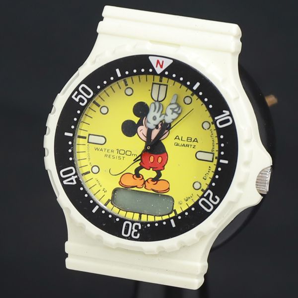 QZ セイコー アルバ 100M ディズニー ミッキーマウス V001-0020