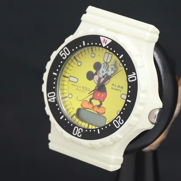QZ セイコー アルバ 100M ディズニー ミッキーマウス V001-0020