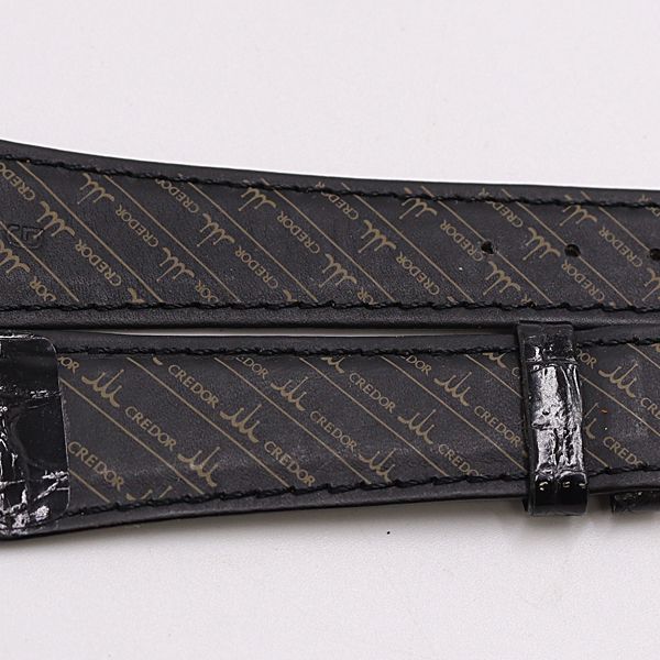 お値下 クレドール レザーベルト 19mm純正品 良品 セイコー クレドール 純正ベルト レザー ブラックカラー 20mm用