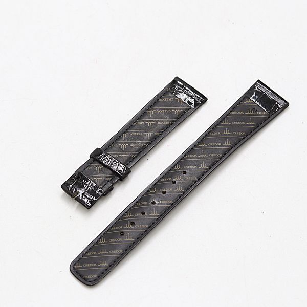 美品 セイコー クレドール 純正ベルト レザー ブラックカラー 17mm用