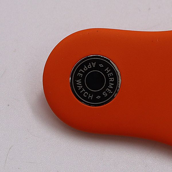 良品 エルメス アップルウォッチ用 純正ベルト レザー オレンジカラー 