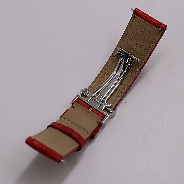 ジェイコブ＆コー 純正ベルト レザー レッドカラー 21mm用 メンズ