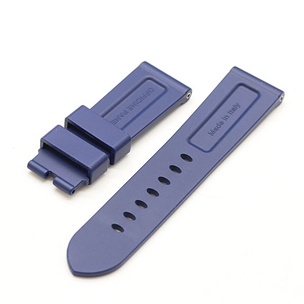 美品 パネライ 純正ベルト ラバー ブルーカラー 23mm用 メンズ腕時計