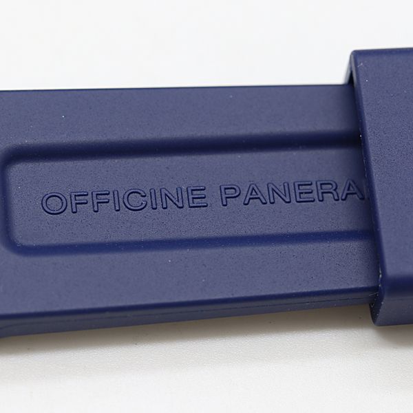 美品 パネライ 純正ベルト ラバー ブルーカラー 23mm用 メンズ腕時計