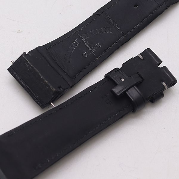 フランクミュラー 純正ベルト レザー ブラックカラー 22mm用 メンズ