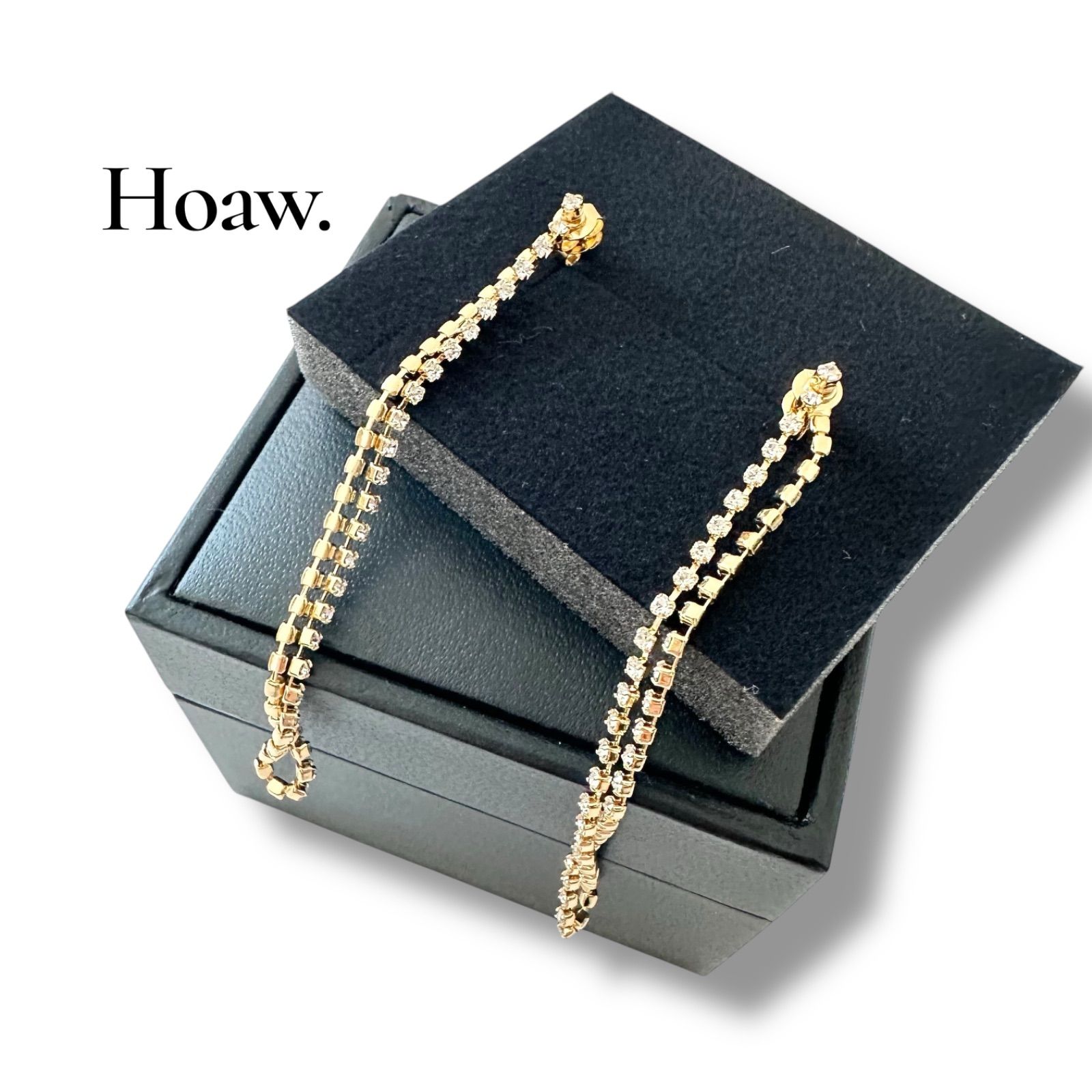 未使用級 ウィムガゼット Hoaw. ハァウ 2way ビジューアレンジピアス 