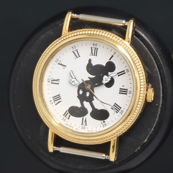 QZ ディズニー ミッキーマウス V811-2520 白文字盤 レディース腕時計