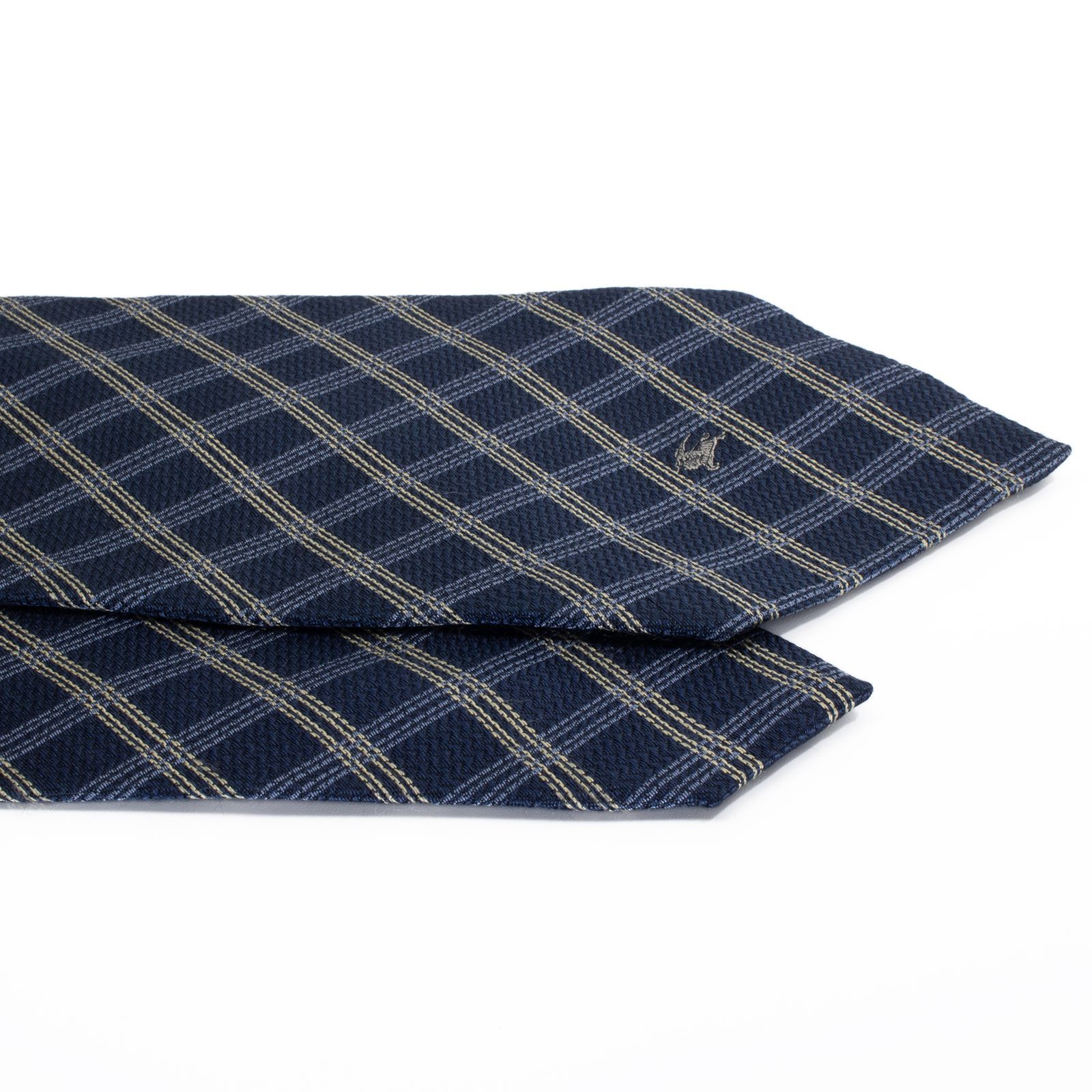 美品✨】バーバリー ソリッドタイ ダークネイビー ジャガード メンズ