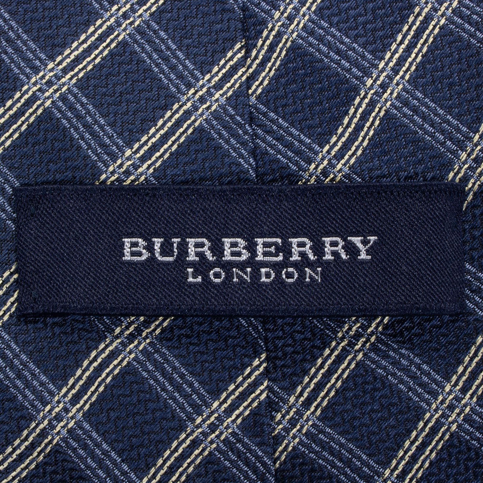 美品✨】バーバリー ソリッドタイ ダークネイビー ジャガード メンズ