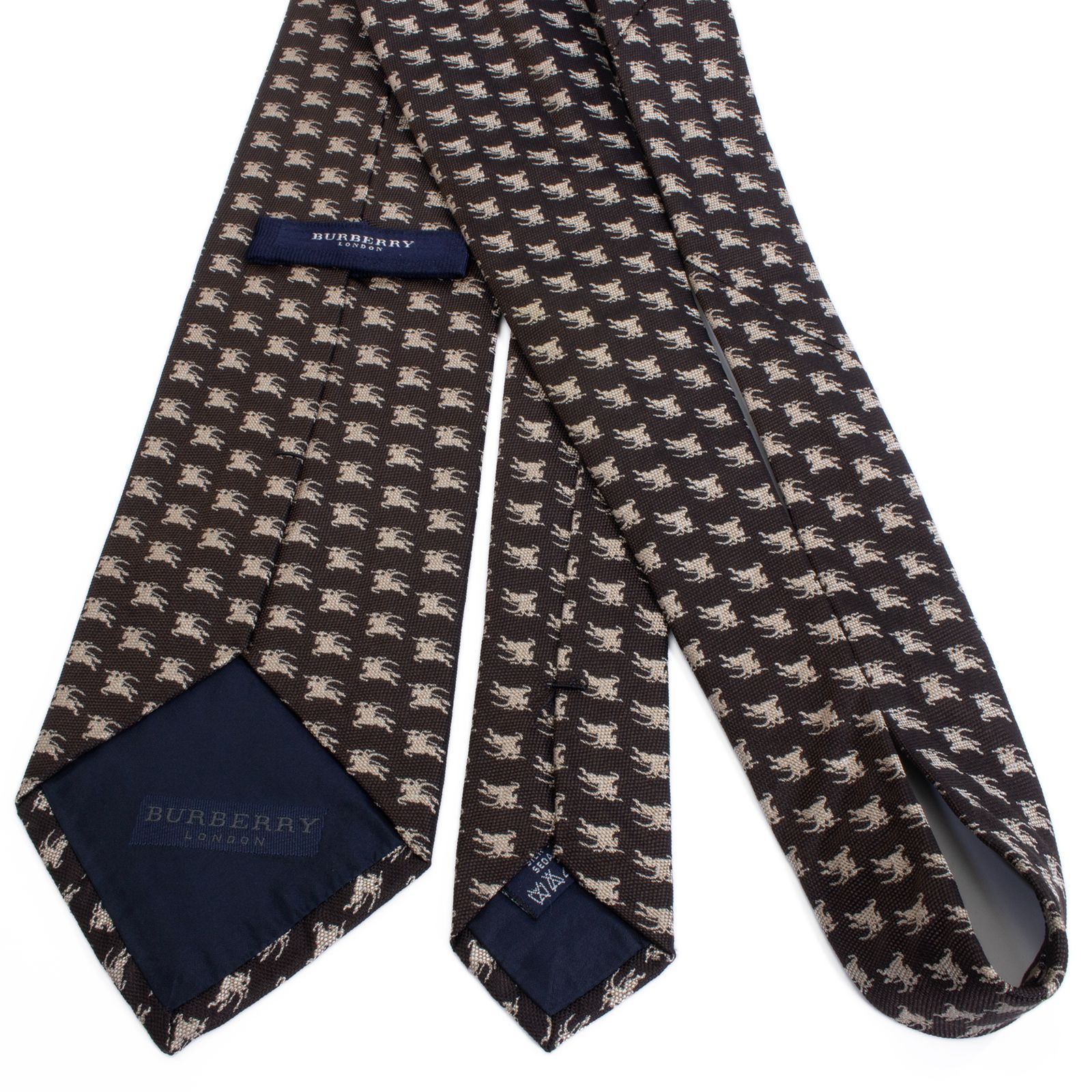 新品同様 送料無料 バーバリー ネクタイ ワイドタイ ジャガードタイ