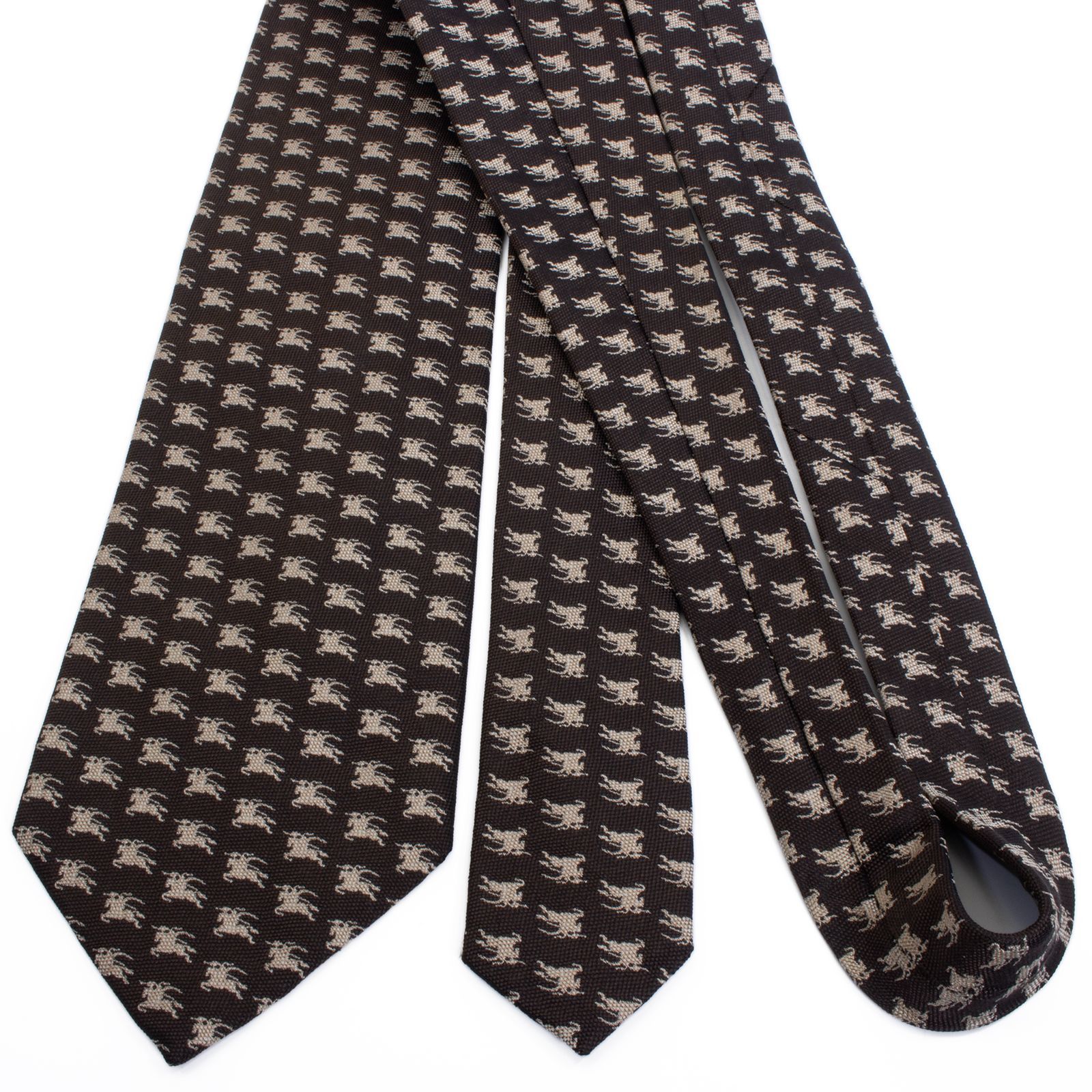 新品同様 送料無料 バーバリー ネクタイ ワイドタイ ジャガードタイ