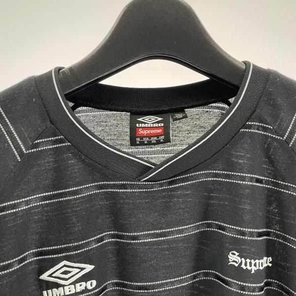中古】Supreme×UMBRO 25SS Stripe Soccer Jersey ブラック サイズXXL