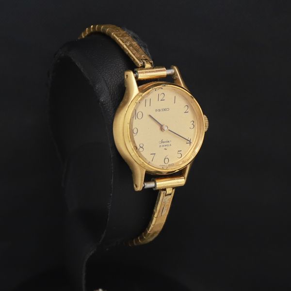 手巻き セイコー Socie 21石 11-8220 ゴールド文字盤 レディース腕時計