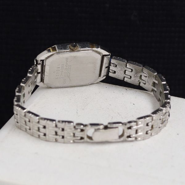 セイコー エクセリーヌ 2320-6440 QZ 白文字盤 レディース腕時計 KRH