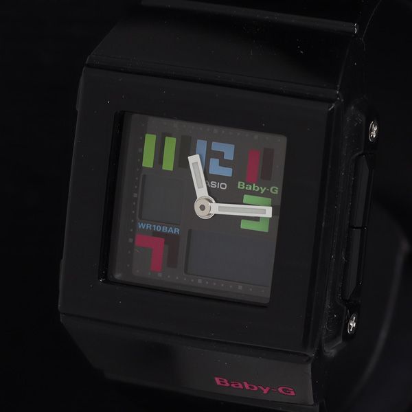 カシオ ベイビーG BGA-200PD QZ 黒文字盤 アナデジ レディース腕時計