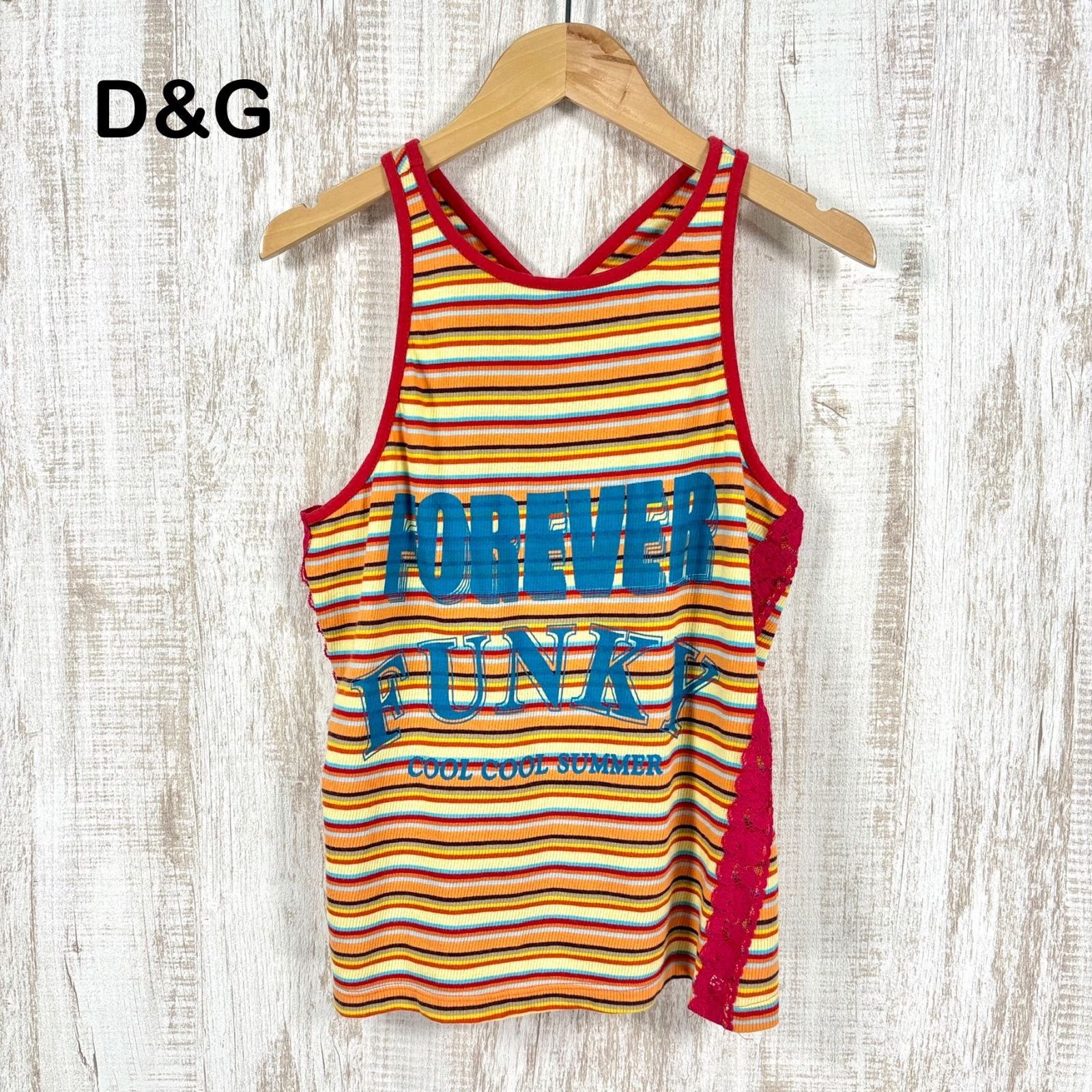 DOLCE & GABBANA ドルガバ レース ノースリーブ サイズM D&G DOLCE&GABBANA FOREVER FUNKY ドルチェアンドガッバーナ