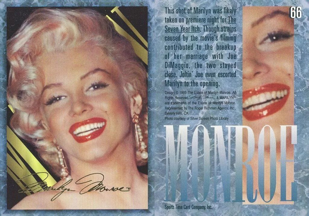 【マリリンモンロー】箔押しトレカ62枚/Marilynインサートレア有 中古】コレクションカード(女性) 66：マリリン・モンロー/金箔押し