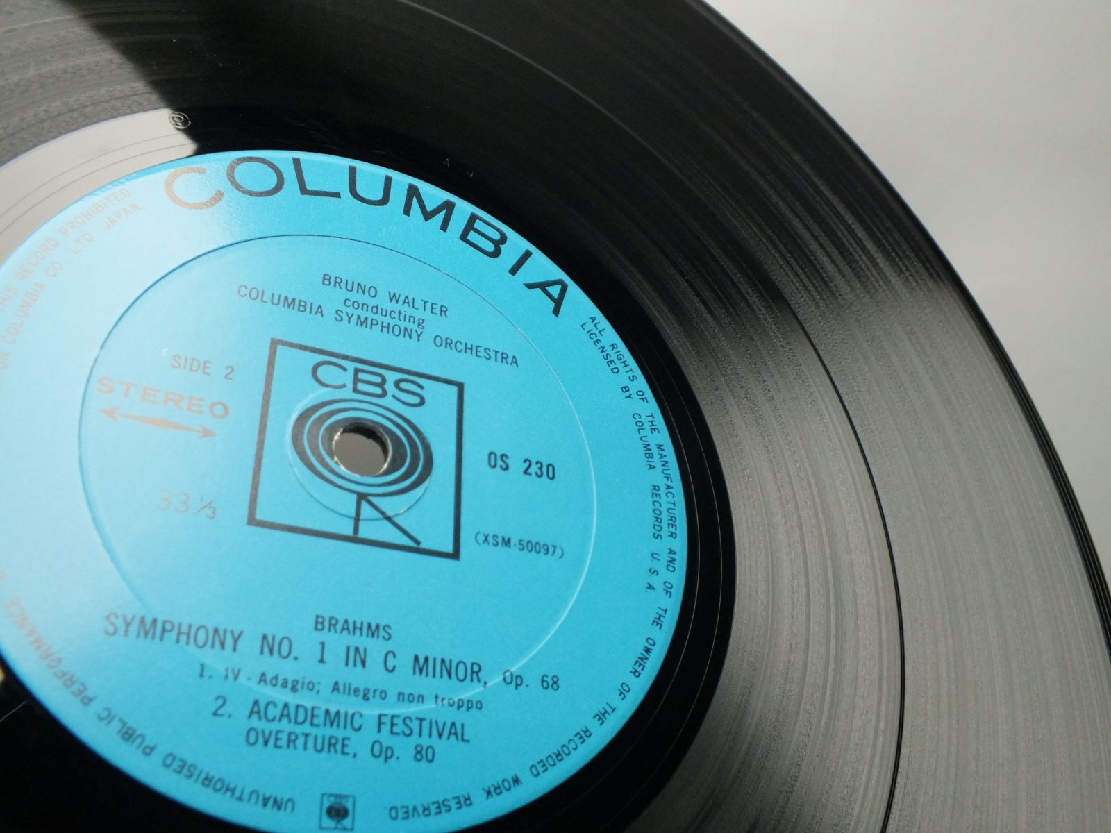LP OS-230 ブルーノ・ワルター BRUNO WALTER ブラームス 交響曲 第1番