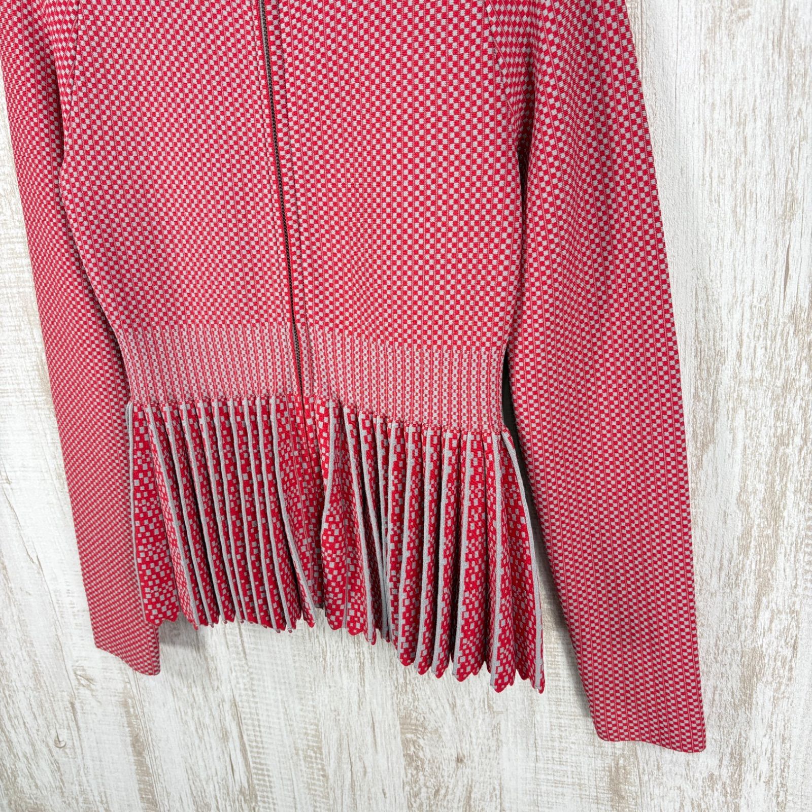 美品 EMPORIO ARMANI エンポリオアルマーニ チェック 総柄 フリル  