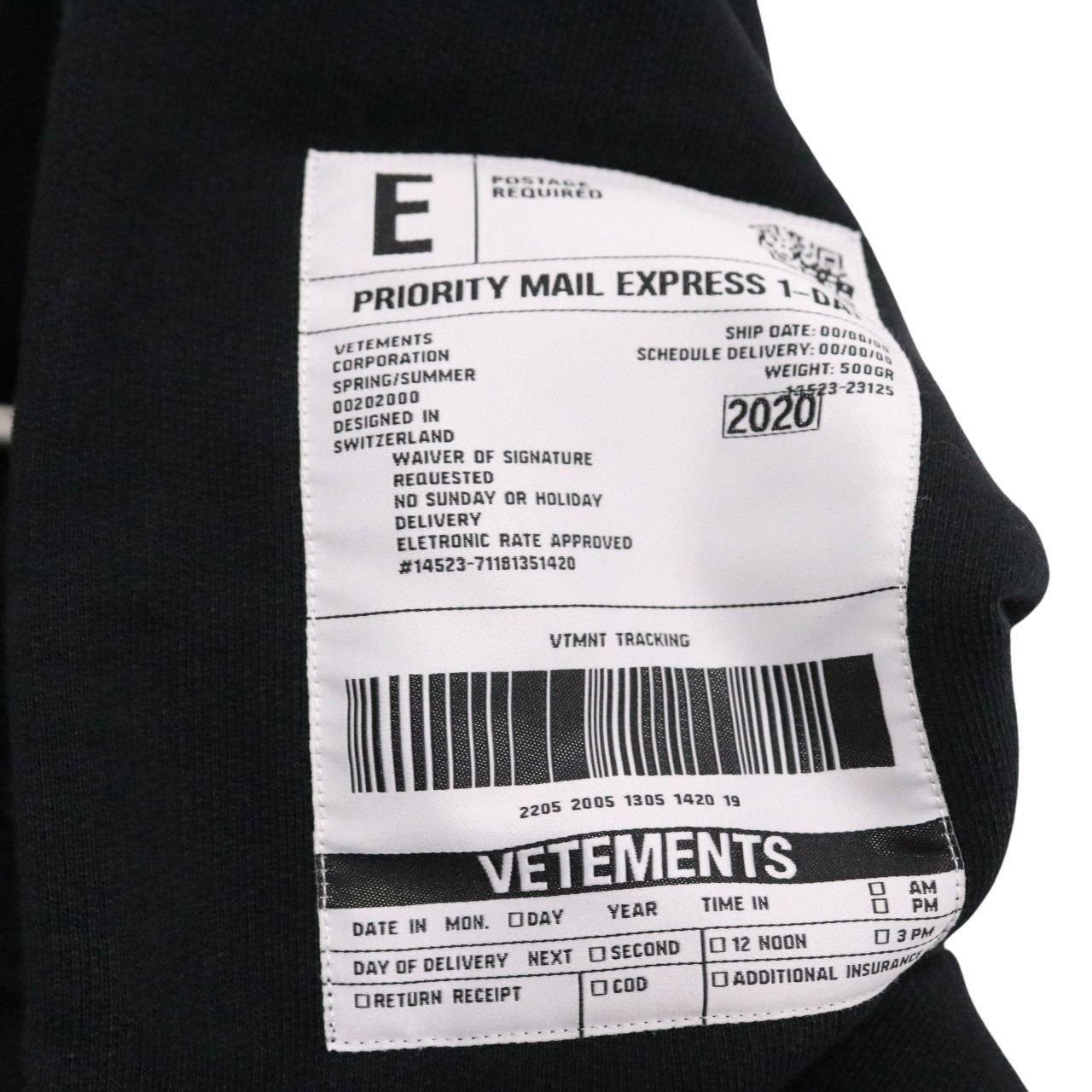 中古A】VETEMENTS ヴェトモン S メンズ パーカー フードデリバリー