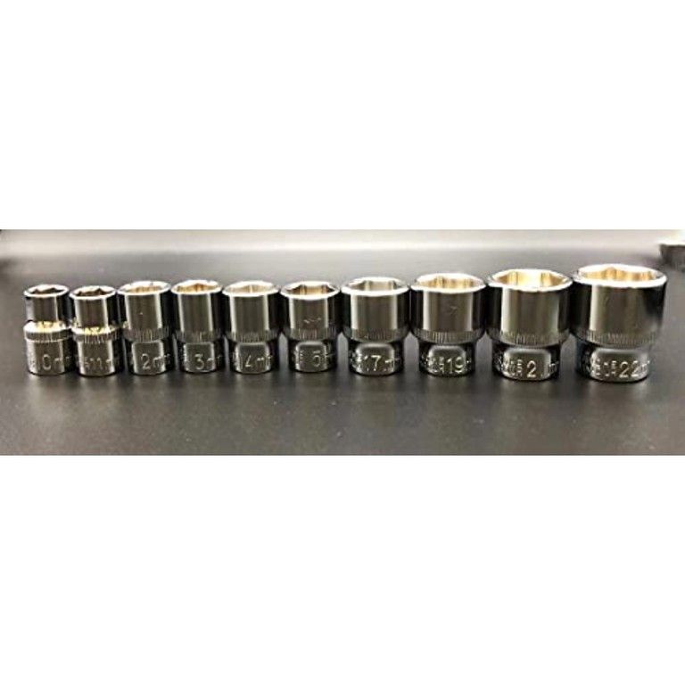 【DIYに最適】ラチェットレンチセット 12点組 3/8インチ 6ポイントソケット 工具キット 家庭用 車 バイク 修理 メンテナンス クロムバナジウム製 10-22mm